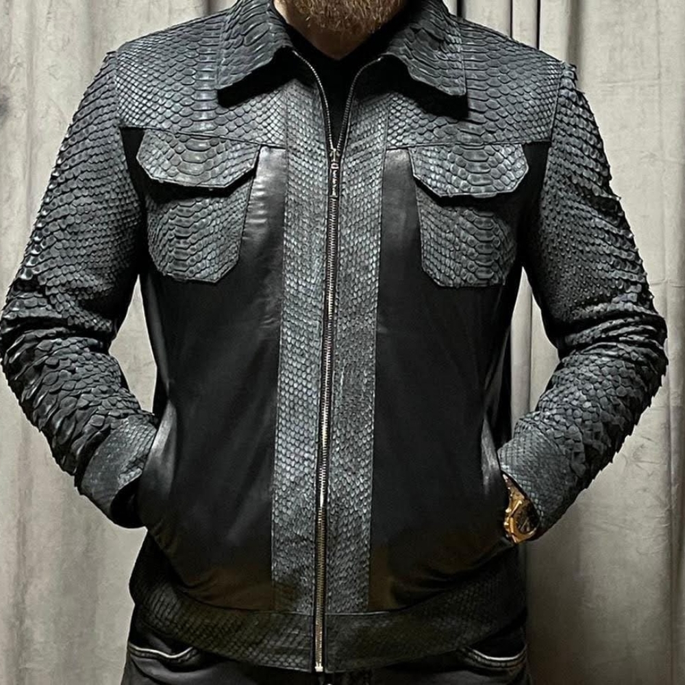 NWT GENUINE PYTHON JACKET FOR MEN